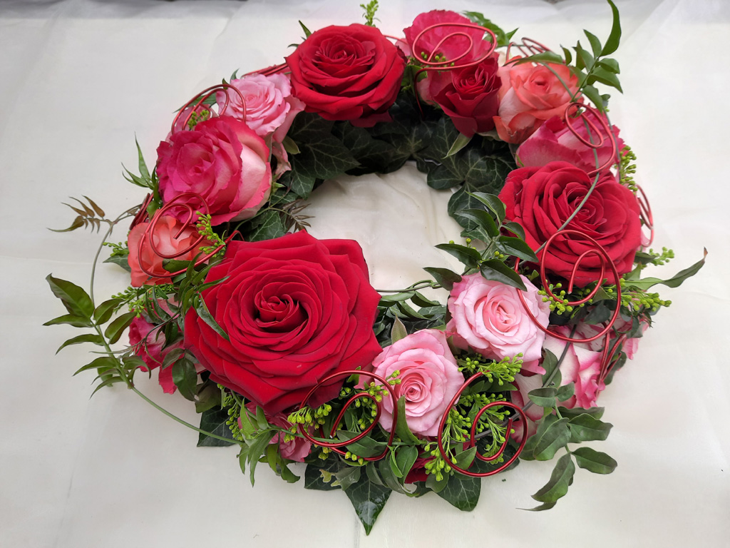 Kranz gemischte Rosen