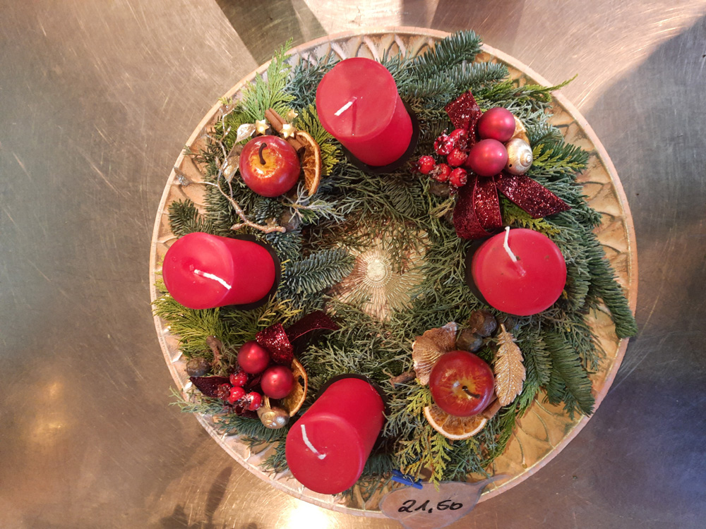 nat�rlicher Adventskranz